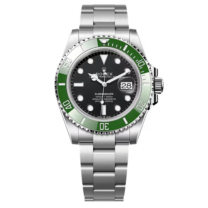 Rolex Submariner Silver Green Black 126610LN