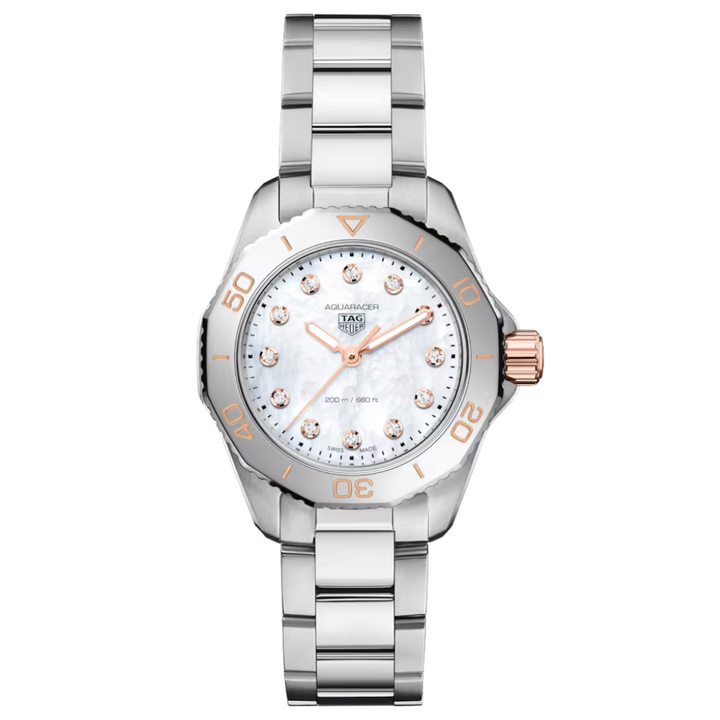 Tag Heuer Aquaracer Professional 200 White Mother of Pearl Dial 30mm