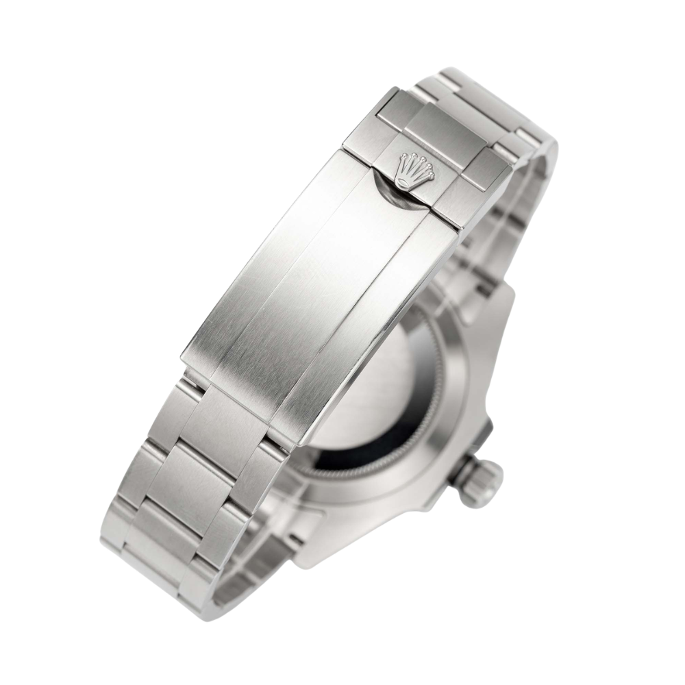 Square diver, steel, green 60-minute bezel, black dial